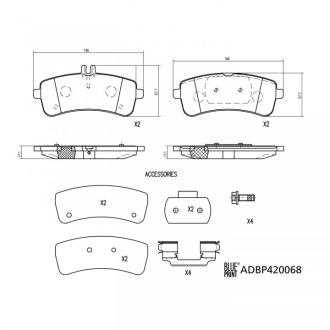 Гальм. колод. DB C205 BLUE PRINT ADBP420068