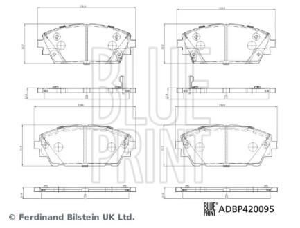 Гальмівні колодки, дискові BLUE PRINT ADBP420095
