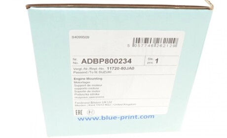 Подушка двигателя BLUE PRINT ADBP800234