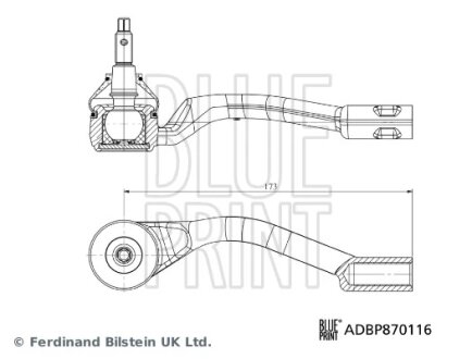 KIA Наконечник рул. тяги передн. лів. PICANTO III 1.0 17- BLUE PRINT ADBP870116