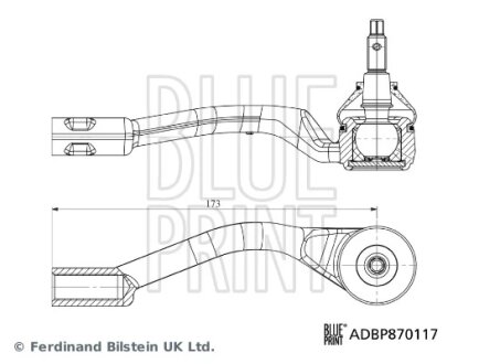 KIA Наконечник рул. тяги передн. прав. PICANTO III 1.0 BLUE PRINT ADBP870117