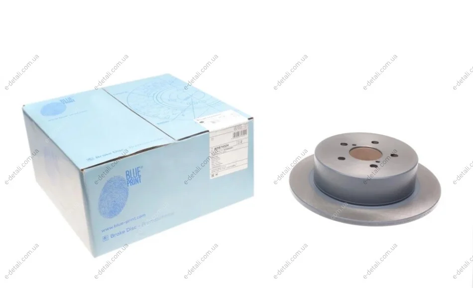 Диск тормозной (задний) Subaru Legacy/Outback 98-09 (274x10) BLUE PRINT ADS74324 (фото 1)