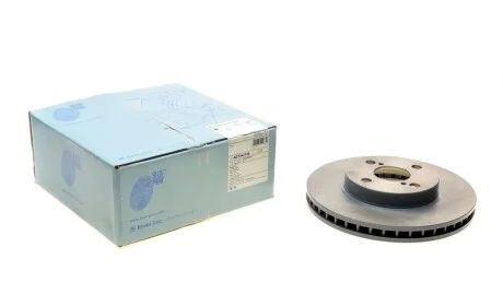Диск тормозной (передний) Toyota Corolla 02-13 (255x25) (с покрытием) BLUE PRINT ADT343156