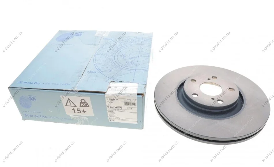 Диск тормозной (передний) Toyota Avensis/Verso 08- (320x26) BLUE PRINT ADT343272 (фото 1)