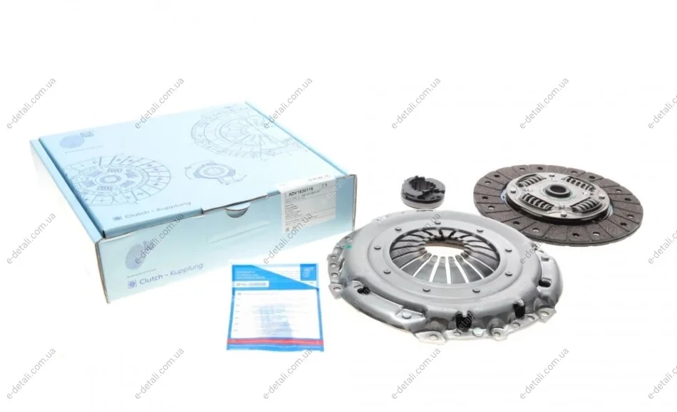 Комплект зчеплення VW Caddy 1.9TDI 03-12 (55kw) (+вижимний) (d=229mm) BLUE PRINT ADV1830116 (фото 1)