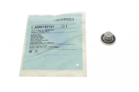 Болт слива масла Opel Combo/Astra/Vectra 93- (M14x1.5/ L=10) BLUE PRINT ADW190101