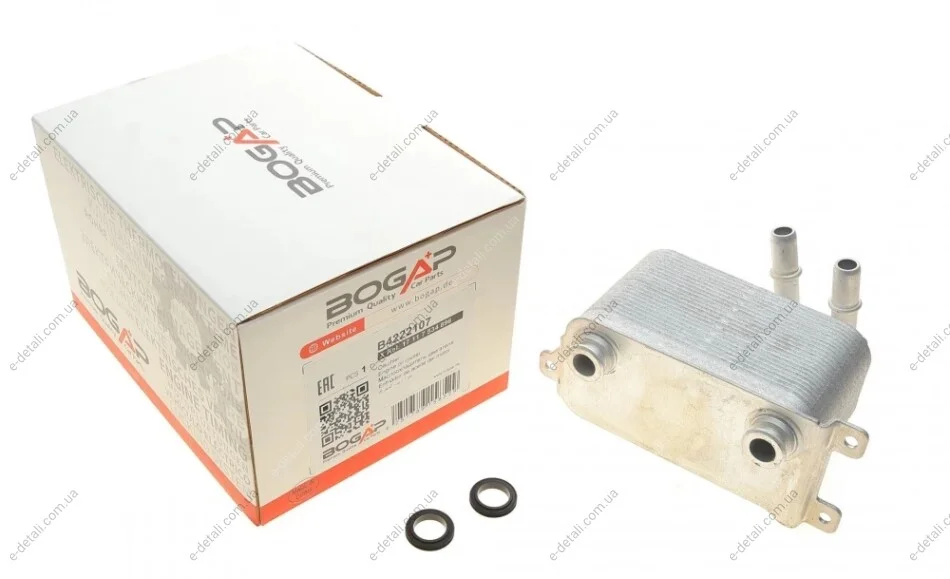Радіатор масляний АКПП BMW 5 (E60)/7 (E65/E66/E67) 04-09 N43/N52/N53/N62 (теплообмінник) BOGAP B4222107 (фото 1)