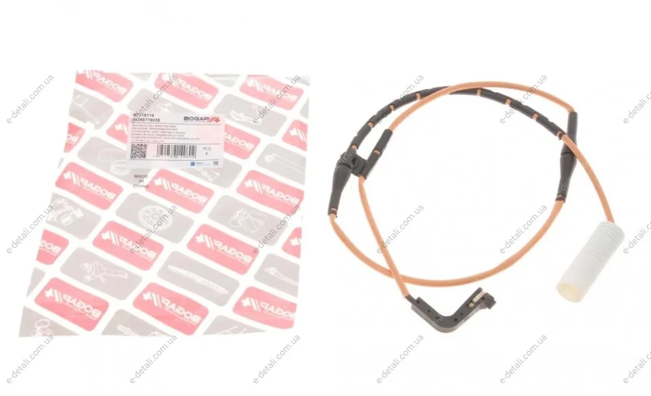 Датчик износа тормозных колодок (задних) BMW 7 (E65/E66/E67) 730-760i 01-09 (L=850mm) BOGAP B7118119 (фото 1)