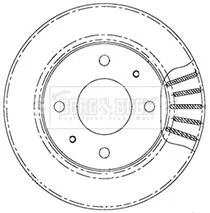 - Диск гальмівний (2 шт) BORG & BECK BBD5007
