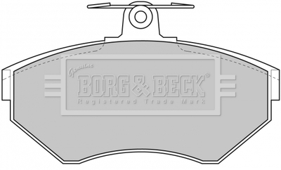 - Гальмівні колодки до дисків BORG & BECK BBP1620 (фото 1)