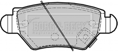 - Гальмівні колодки до дисків BORG & BECK BBP1687 (фото 1)