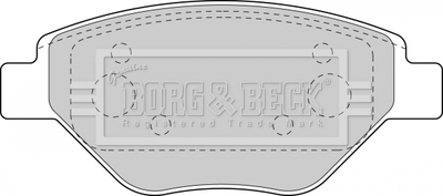 - Гальмівні колодки до дисків BORG & BECK BBP1851 (фото 1)