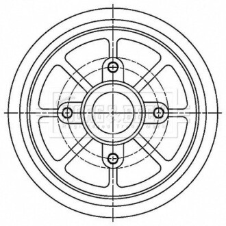 - Гальмівний барабан BORG & BECK BBR7274