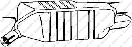 Глушитель, алюм. cталь, задн. часть OPEL CALIBRA 2.0i (00/94 - 07/97) BOSAL 185-403