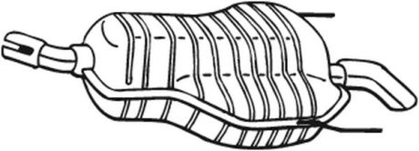 Задній. глушник,випускна сист. BOSAL 185-647 (фото 1)