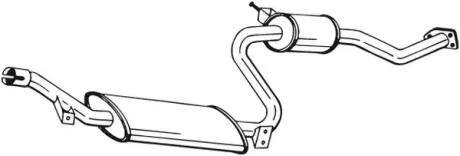 Глушник, алюміній. сталь, передн. частина VOLVO V40 (96-00) BOSAL 282-409