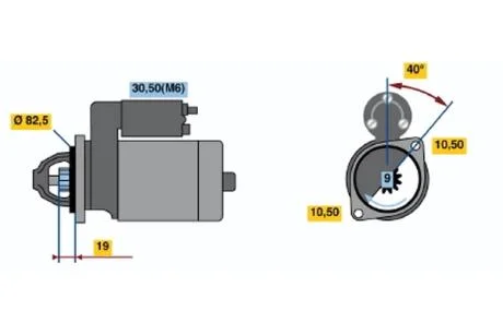 Стартер реставрація BOSCH 0001109031