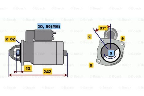 Стартер Реставрация BOSCH 0001109048