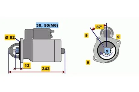 Стартер Реставрация BOSCH 0001109048