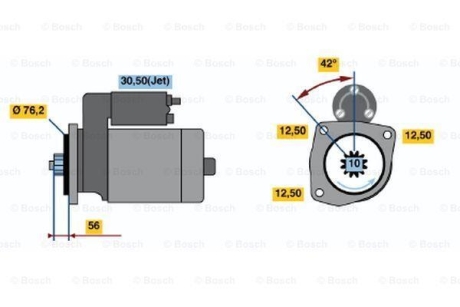 Стартер BOSCH 0001122400