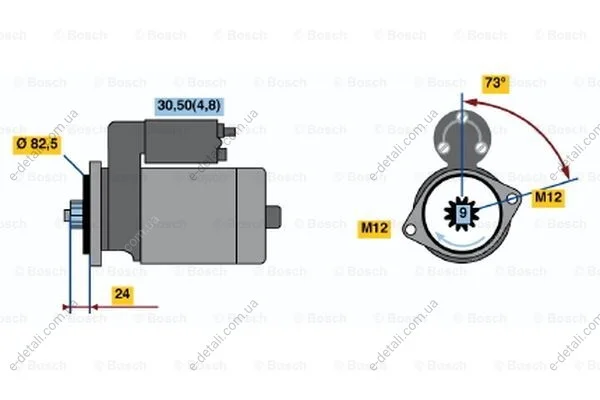 Стартер BOSCH 0001125055 (фото 1)