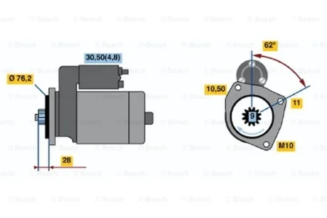 Стартер BOSCH 0 001 125 519