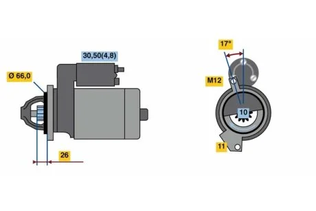 Стартер реставрація BOSCH 0001139041