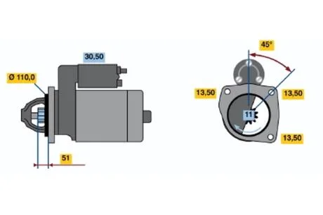 Стартер реставрація BOSCH 0001231036