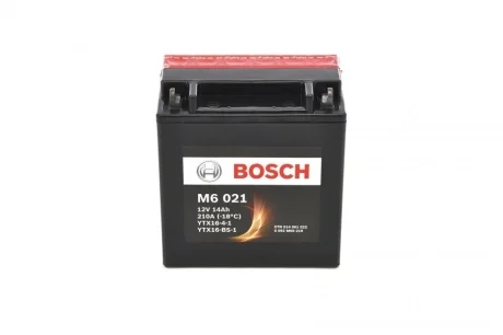 Мотоциклетна акумуляторна батарея AGM 12V 14 А*год 210А - кратн. 2 шт BOSCH 0092M60210
