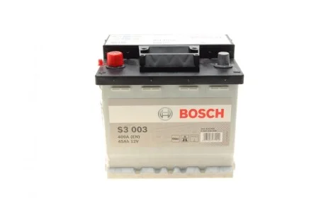 Акумулятор автомобільний Bosch S3 0092S30030 45Ah 400A L+ BOSCH 0 092 S30 030