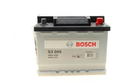 Акумулятор автомобільний Bosch S3 0092S30050 56Ah 480A R+ BOSCH 0 092 S30 050