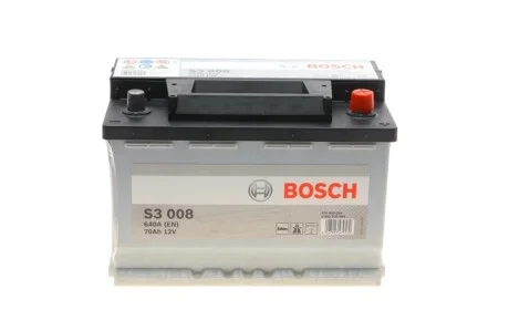 Аккумуляторная батарея 70Ah/640A (278x175x190/+R/B13) BOSCH 0 092 S30 080