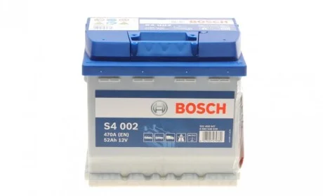 Аккумуляторная батарея 52Ah/470A (207x175x190/+R/B13) S4 BOSCH 0 092 S40 020