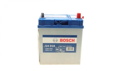 Акумулятор автомобільний Bosch S4 Silver 0092S40180 40Ah 330A R+ BOSCH 0 092 S40 180