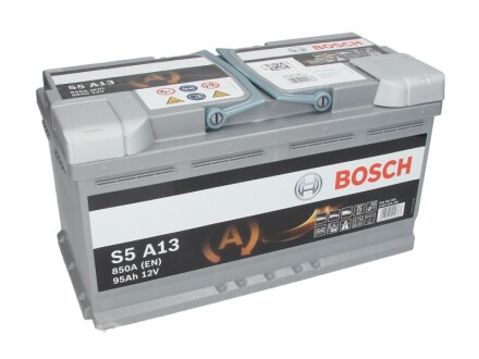 Стартерна батарея (акумулятор) START&STOP AGM BOSCH 0 092 S5A 130