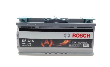 Аккумуляторная батарея 105Ah/950A (394x175x190/+R/B13) (Start-Stop AGM) BOSCH 0 092 S5A 150