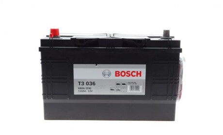 Аккумулятор 12В/110Ач/680А/28,58кг BOSCH 0 092 T30 361