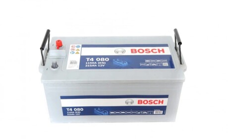 T4 Акумулятор 12В/ 215А-год./1150А, 518*274*242, 56.75кг, (виводи 3) BOSCH 0092T40800