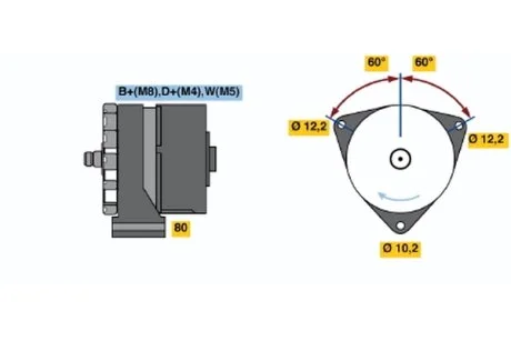 Генератор реставрація без шківа BOSCH 0120468118