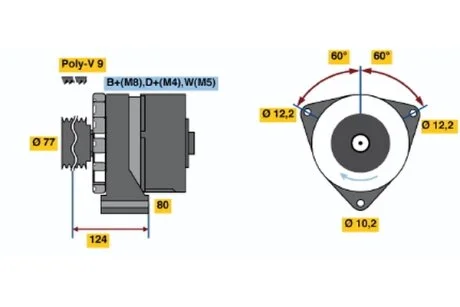 Генератор реставрація BOSCH 0120468143