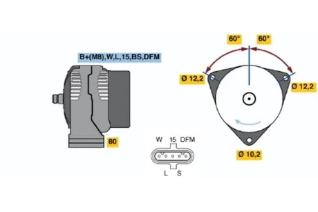 Генератор реставрація BOSCH 0124655016