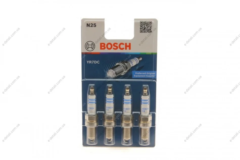 Свічка запалювання Fiat Fiorino/Panda/Punto/Doblo 1.2/1.4i 97- (к-кт 4 шт) BOSCH 0 242 135 801 (фото 1)