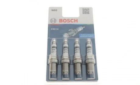 Свеча зажигания (к-кт 4шт) Opel Astra F/G/Combo 1.4-2.0 i 91- (Super 4) BOSCH 0242222804