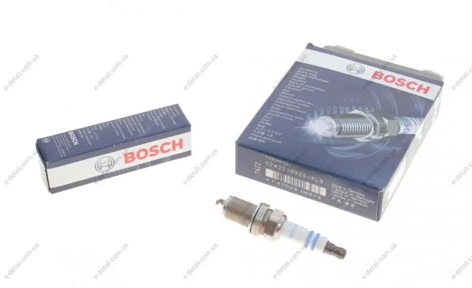 Свеча зажигания MB Vito/Viano (W639) 3.0/3.2/3.7i 03- Double Platinum (к-кт 4шт.) BOSCH 0242229925 (фото 1)