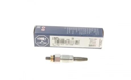 Свічка розжарювання VW/Audi 1.3-1.9-2.4D/TD (11V) BOSCH 0 250 201 032