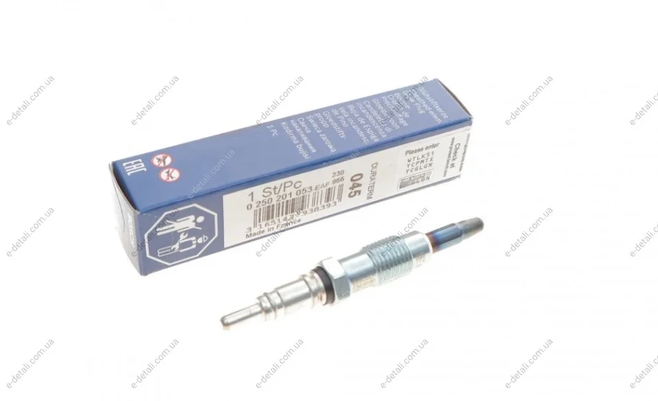 Свеча накала Fiat Doblo 1.9D (11V) (M12x1.25) BOSCH 0 250 201 053 (фото 1)