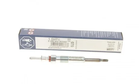 Свічка розжарювання BMW 2.0/2.5/3.0D 01- BOSCH 0 250 402 002