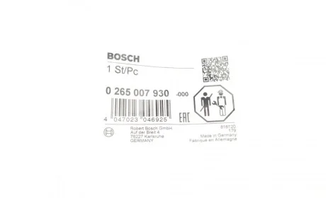 Датчик ABS (передний/L) Audi A4/A6/A8/Q5 02-17 BOSCH 0 265 007 930