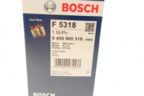 Фильтр топливный VW T5 2.0-3.2 03-15 BOSCH 0 450 905 318
