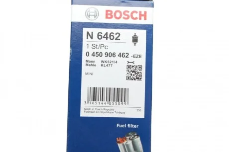 Фильтр топливный Mini (R50/R53) 1.4D 03-06 BOSCH 0 450 906 462
